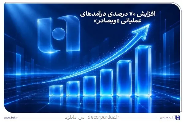 افزایش ۷۰ درصدی درآمدهای عملیاتی وبصادر